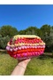 Mysey Handmade Knitted Multicolor Women's Clutch Bag Colorful Handbag