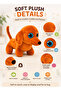 Orbys Dachshund Plush Toy, Soft Orange Stuffed Dog with Long Body, Floppy Ears, Blue Eyes, Compact 20 x 13 x 13 cm, for Cuddles, Imaginative Play, Display and Gifting, 0+ Months - 4