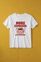 Premium More Espresso Less Depresso Printed Oversize Unisex T-Shirt 100% Cotton White Coffee Themed T-Shirt - 3