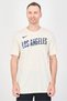 x MLB Men Sportswear Fit Short Sleeve Los Angeles Dodgers Baseball T-Shirt, Cream