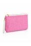 Pearl Clutch Women's Handbag – Textured Fabric, Zippered Makeup and Organizer Bag - 2