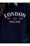 Oversize Navy Blue London England Uk Flag Printed Long Sleeve Cotton Stylish and Comfortable Sweatshirt - 2
