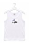 Boy's Printed 100% Cotton Thick Strap Undershirt White Soft Textured (1-14 Years Old)