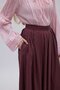 Pleated Linen Skirt Plum - 5