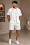 Bürümcük Summer Comfortable Fit Short Sleeve Shirt Shorts Set Flexible Fabric - 2