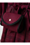 Girl's Vintage Dress with Plaid Pattern Bag - 4