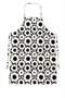 10-Piece Chef Kitchen Apron Black and White Floral with Waist Tie - 2