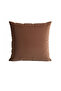 4 Pieces Brown Soft Textured Salon Cushion Cover 43 X 43 cm (with Zipper) - 4