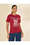 Women Burgundy Graphic T-Shirt