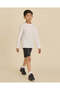 Boys Cream Plain Long Sleeve Crew Neck T-Shirt - 5