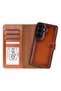 Monte soft tan samsung galaxy s26 (6.3") genuine leather removable wallet phone case