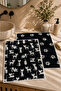 Set of 2 100% Cotton Patterned Hand, Face, and Head Towels |   50X70 cm |   Yarn Dyed - 2