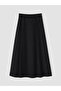 Lcw Grace Black Elastic Waist A-Line Skirt - 5