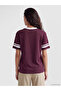 Burgundy Cotton Oversize Women's T-Shirt - 4