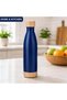 500ml Double Wall Stainless Steel Insulated Vacuum Water Bottle with Bamboo Lid & Bamboo Base – Leak-Proof Thermal Flask for Hot & Cold Drinks, Reusable Sports Bottle for Travel, Office, - 3