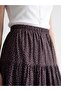 Lcwaikiki Classic Brown Polka Dot Layered Skirt with Elastic Waist - 3