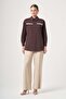 Women's Stone Detail Shirt Brown 31438 - 4