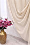 Cream Mesh Knitted Tulle Curtain I Heavy Weight I 1/2.5 Medium Pile I Wrinkle-Free I No Ironing Needed I Suitable for Any Room - 3