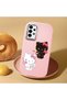 Samsung Galaxy A04S Compatible Case Camera Protector Pink Silicone Couple Phone Case with Kitty Pattern - 2
