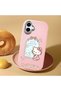 Samsung Galaxy A06 Compatible Case with Camera Protector Pink Silicone Couple Phone Case with Kitty Pattern - 2