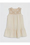 Ecru Lace Detailed Ruffled Girl's Dress - 4