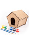Wooden Toy Birdhouse and House Painting Kit, Wooden Painting House, Wooden Toy Puzzle Birdhouse - 5