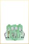 Mist Women's Transparent Looking Scholarship Thick Chain Bag - Water Green - 5