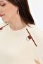 Basic Women's Blouse with Metal Ring Detail - 5