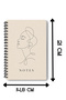 Art Aesthetic Art Illustrated A5 50 Sheets 100 Pages Spiral Ruled Notebook - 2