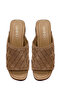 Women's Beige Short Thick Heeled Suede Leather Slippers 26Sfd182110 - 4