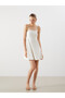 Two Mt Shop Quality Square Neck Crepe Mini Strap Dress - 2