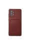 Samsung Galaxy A72 Case Kelvin Silicone with Business Card - Claret Red