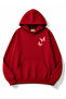 Butterfly Printed Hooded 2 Thread Threaded Sweatshirt