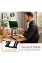 Portable Folding Laptop Stand - Standing Table with Foldable Height and Secondary Accessory Tra - 4