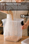 3-Piece 15Lt Deep Elora Storage Box - Multi-Purpose Lockable Lid Organizer Organizer Box Transparent - 4