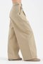 Women's Pleated Front Belt with Metal Buckle Detailed Design Trousers - 5