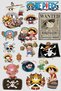 One Piece Concept 5-Piece Decorative Sticker and Label Set 14.8 X 21 Cm, Phone Case, Book, Journal, Memory Book, Diary, Bag, Box, for Any Surface - 6