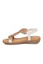 White Patterned Embroidered Soft Sole Women's Sandals 4053 Z - 4