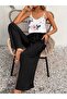 Women's Strappy V-Neck Blouse and Aerobin Pants Two-Piece Set