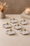 Set of 6 Mini Coffee Bowls with Spruce Handles, Oval Presentation Bowls, Butterfly Detailed Turkish Delight Bowls, Sugar Bowls - 2