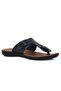 1150 Women's Anatomical Orthopedic Sole Black Color Classic Thin Flip Flops