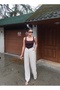 Linen Fabric Palazzo Summer Trousers - 6