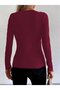 Women's Long Sleeve Viscose Blouse with Ring Detail at the Neck - 3