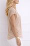 Women's V-Neck Short Sleeve Woven Viscose Fabric Blouse - 3
