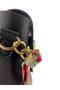Women's Black Faux Leather Flared Bag - 4