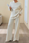 Women's Knitted Detailed Buttoned Stylish Two-Piece Set - 4