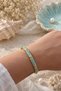 Sea Star Blue Enamel Thin Cuff Bracelet (Gold Color) - 2