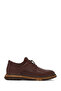 Men's Brown Lace-Up Leather Casual Shoes Wm720005Dv