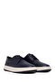 Men's Navy Blue Lace-Up Thick Sole Leather Casual Shoes Wm700003Df - 2