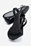 Berity Women's Mesh Ballerinas Black Genuine Leather - 4